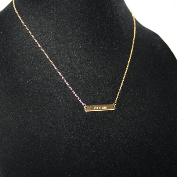 Jook and Nona Dream Gold bar necklace 18" - Picture 5 of 5